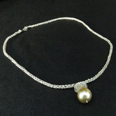 Silver And Pearl Necklace By Natalie Vardey Pyramid Gallery