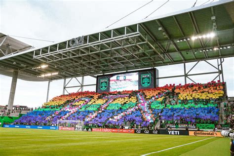 Check Out Austin Fc Supporters Jaw Dropping Pride Night Tifo Austin Fc