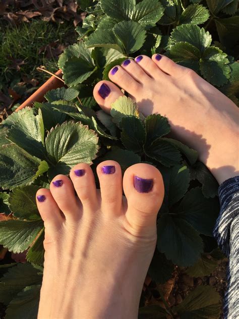 Tiny Cute Feet — Purple toes 💜 I put too many layers though and...