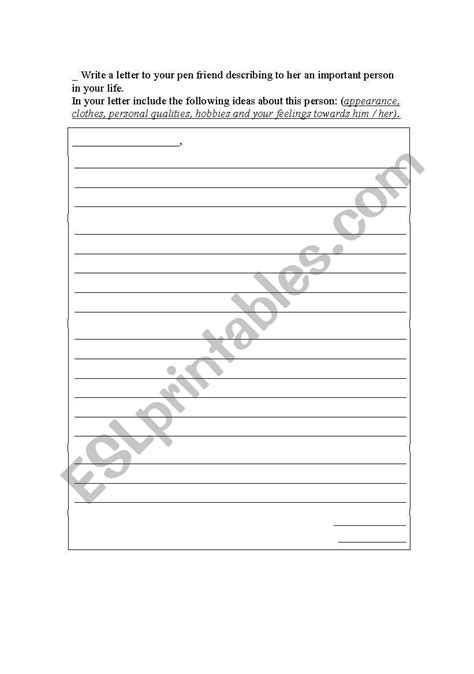 English Worksheets Writing A Friendly Letter