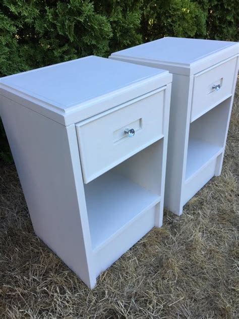 Bedside cabinets have small cupboards or drawers where. White Night Tables for Small Spaces! Saanich, Victoria