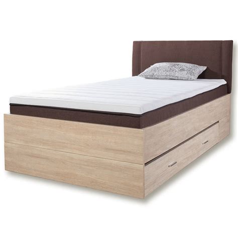 Lattenrost passend zur matratze wählen; Stauraumbett JUIST - H2 - Sonoma Eiche - 100x200 cm ...