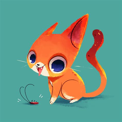 Cat Art Illustration Character Design Behance Knittiesandkitties