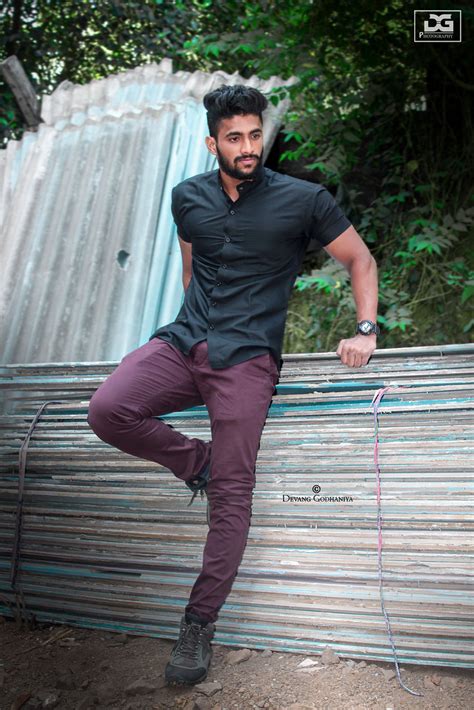 Indian Male Man Portfolio Pose Male Model Fashion