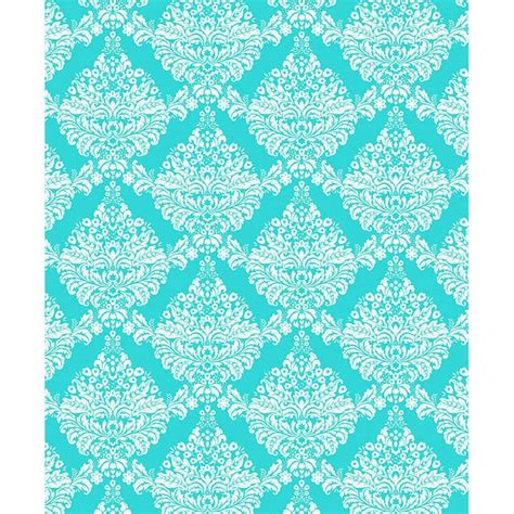 Teal And White Damask Printed Backdrop Backdrop Express