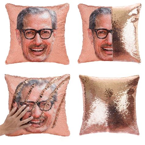 Xiaowli Jeff Goldblum Magic Reversible Sequin Pillow Cover