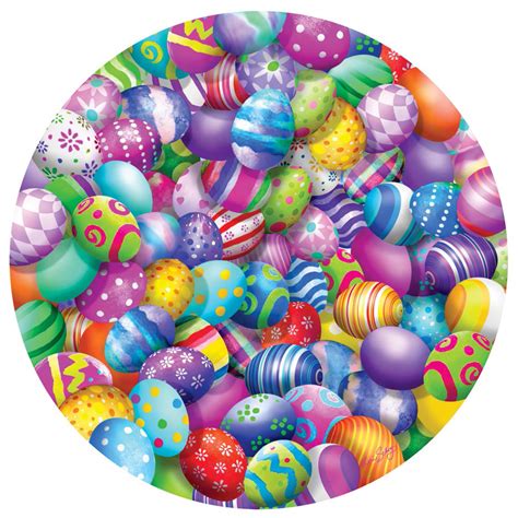 Easter Eggs 500 Piece Round Jigsaw Puzzle Spilsbury