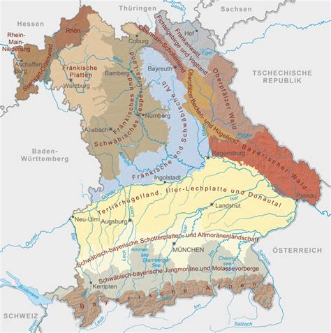 Baden Württemberg Karte Landschaften - 1 - Jeff Floyd