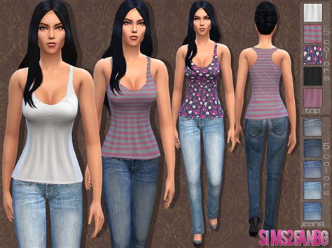 Female Casual Set 05 By Sims2fanbg Sims 4 Female Clothes