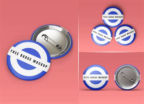 Free Round Pin Button Badge Mockup Psd Set Good Mockups