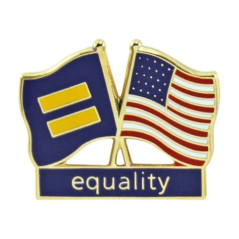 Equal Rights Equality Flag American Flag Lapel Pin HRC