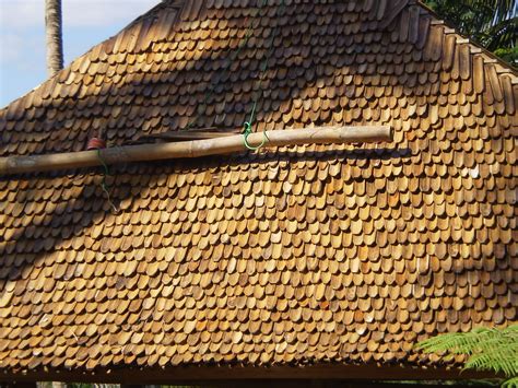 Bamboo Shingle Roof Being Laid Norms House Olympus Digital Flickr