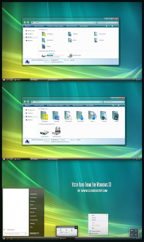 Vista Aero Theme For Windows 10 Windows 10 Vista Windows