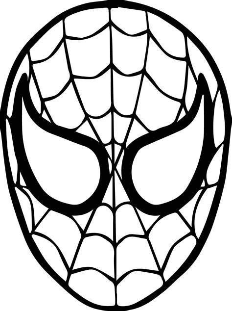 Spiderman Mask Coloring Pages Coloring Home
