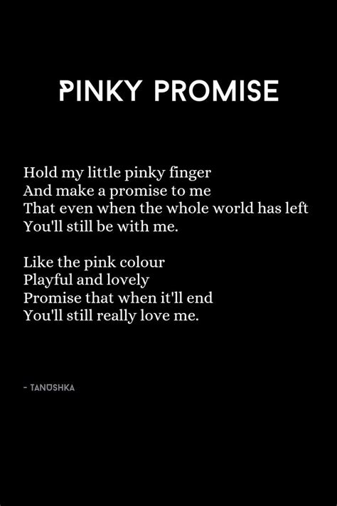 Meaningful Pinky Promise Poem