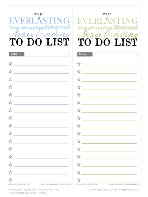 Free Printable To Do Lists Printable To Do Lists To Do Lists