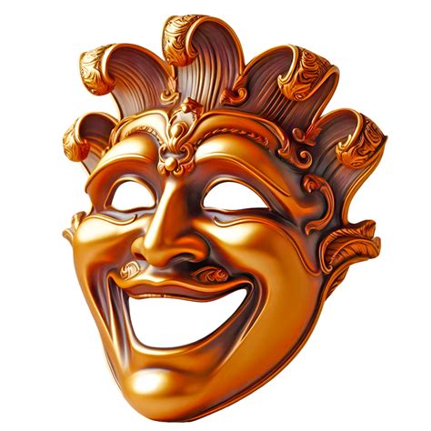 Ai Generated Comedy Theatre Mask Isolated On Transparent Background