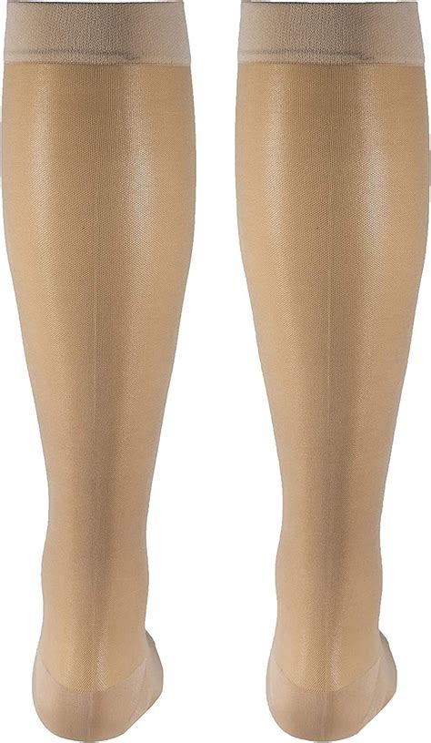 buy truform sheer compression stockings 15 20 mmhg women s knee high length 20 denier online