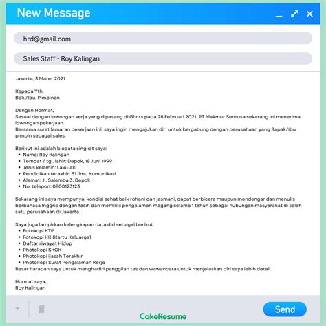 Cara Mengirim Lamaran Kerja Lewat Email Yang Baik dan Benar | CakeResume