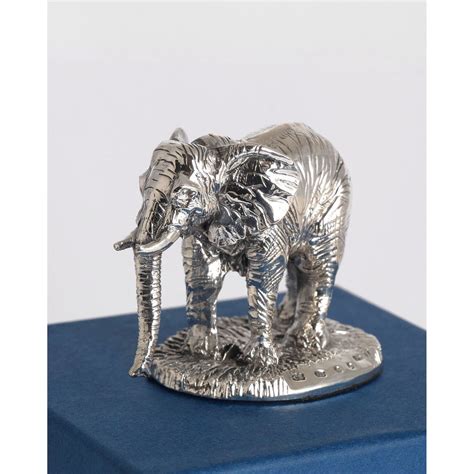 Miniature Elephant Ornament Silver Hallmarked Free Delivery In Uk