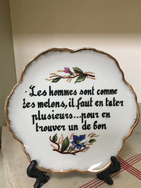 Vintage Wall Plate With Funny French Quote Etsy Plates On Wall