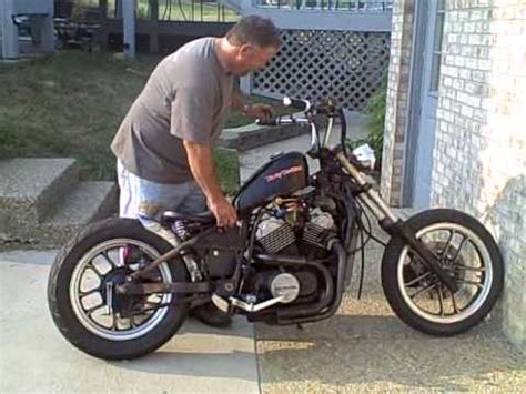 1983 honda shadow 750 bobber honda / bobber. Bobber burnout - NOT! - YouTube