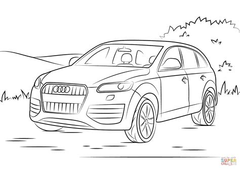 Audi Q7 kleurplaat Gratis Kleurplaten printen