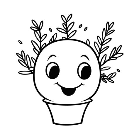 Dessin De Pages Colorier Plantes Cactus Avec Desquisse Contour Visage