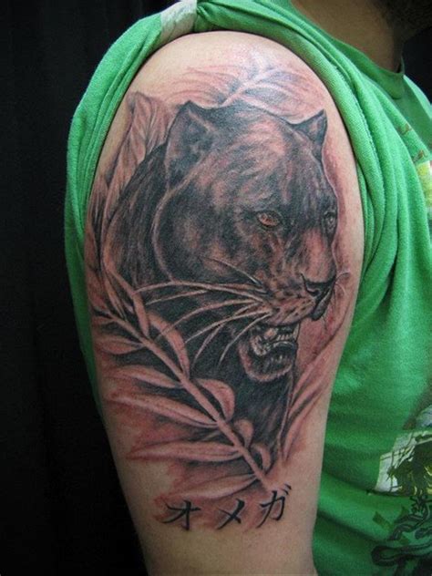 Фото рисунка тату оскал пантеры 05022020 №056 Panther Grin Tattoo