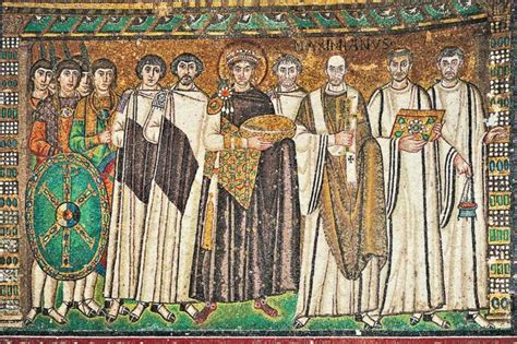 01 Anonymous Emperor Justinian I And His Entourage Basilica Di San