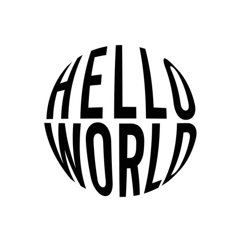 Hello World Text Warp 13965693 Vector Art At Vecteezy
