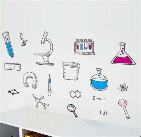 Science Laboratory Wall Decals Vinyl Stickers Nursery Diy Home Art