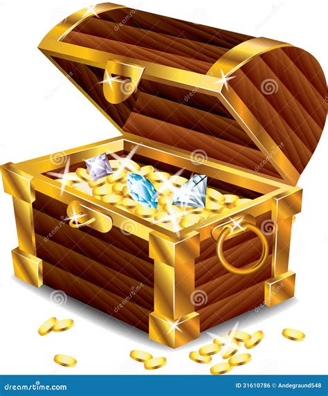 Opened Treasure Chest With Treasures Royalty Free Stock Image Image