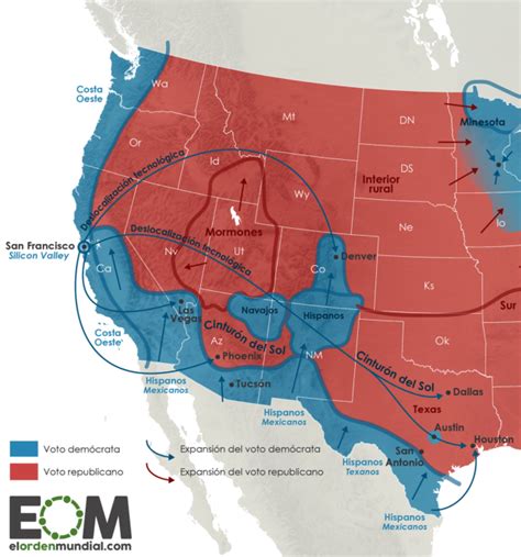 La Geografía Electoral De Estados Unidos Mapas De El Orden Mundial Eom