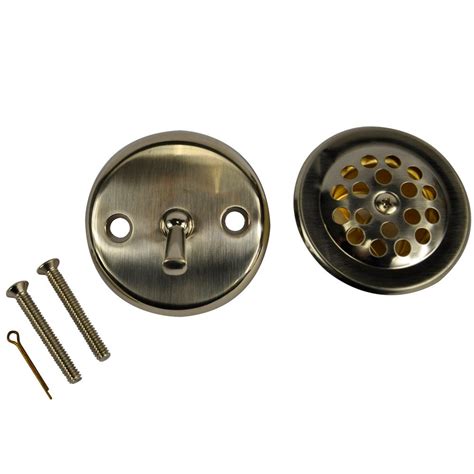 With this knob, you can easily open or close i need a bathtub stopper my fleetwood home is 1999model the stopper i have has 4 legs on it i also need kitchen sink stopper /strainer. DANCO Trip Lever Tub Drain Kit in Brushed Nickel-89242 ...