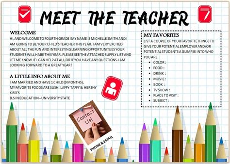 Maybe you would like to learn more about one of these? Meet the Teacher Template - Beautiful Designs - Go Science ...