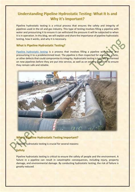 Ppt Understanding Pipeline Hydrostatic Testing What It Is And Why It