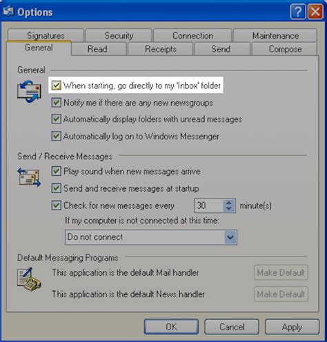 How To Start Outlook Express In Your Inbox