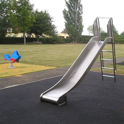 Free Standing Stainless Steel Childrens Playground Slide Stainless