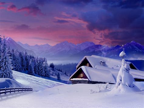 Desktop Snow Scenes Wallpapers Wallpaper Cave