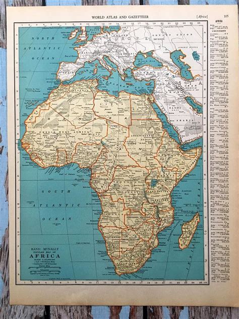 Map of major russian cities blank map of argentina aboriginal tribes map city map of vermont five boroughs map tn hwy map usa city maps middle tn. 1937 Africa Antique Map. Old Map of Africa and Surrounding Oceans. Historical Print Lithograph ...