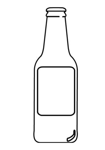 Beer Bottle Coloring Page