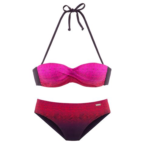 Lascana Bügel Bandeau Bikini Mit Farbverlauf Kaufen Baur