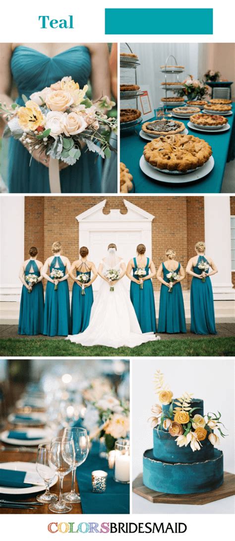 All 30 Blue Wedding Color Palettes Teal Wedding Colors Wedding