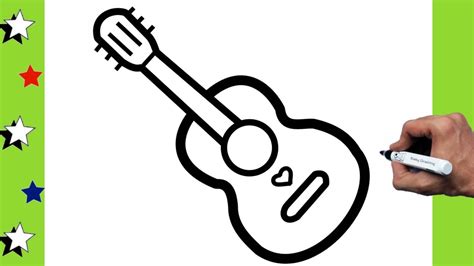 Guitar Drawing Easy How To Draw A Guitar Step By Step YouTube