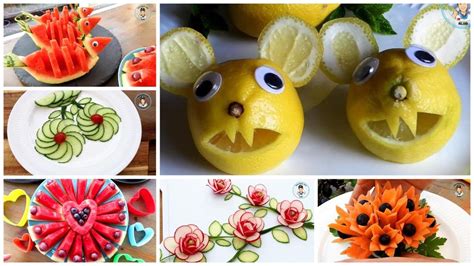 20 Creative Food Art Ideas And Cutting Tricks Youtube