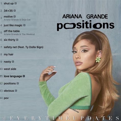 Ariana Grande On Instagram “whats Your Top 5 Of “positions” ~mine Off