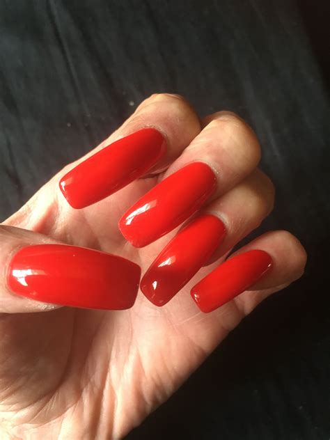 pin by jonna on kauniit kynnet long square nails long red nails red nails