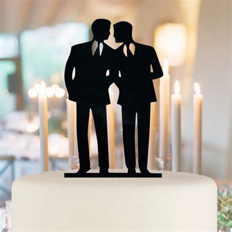 Gay Cake Topper Dog Same Sex Cake Topper Gay Wedding Cake Etsy Australia