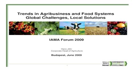 Trends In Agribusiness And Food Systems Global Challenges Trends In